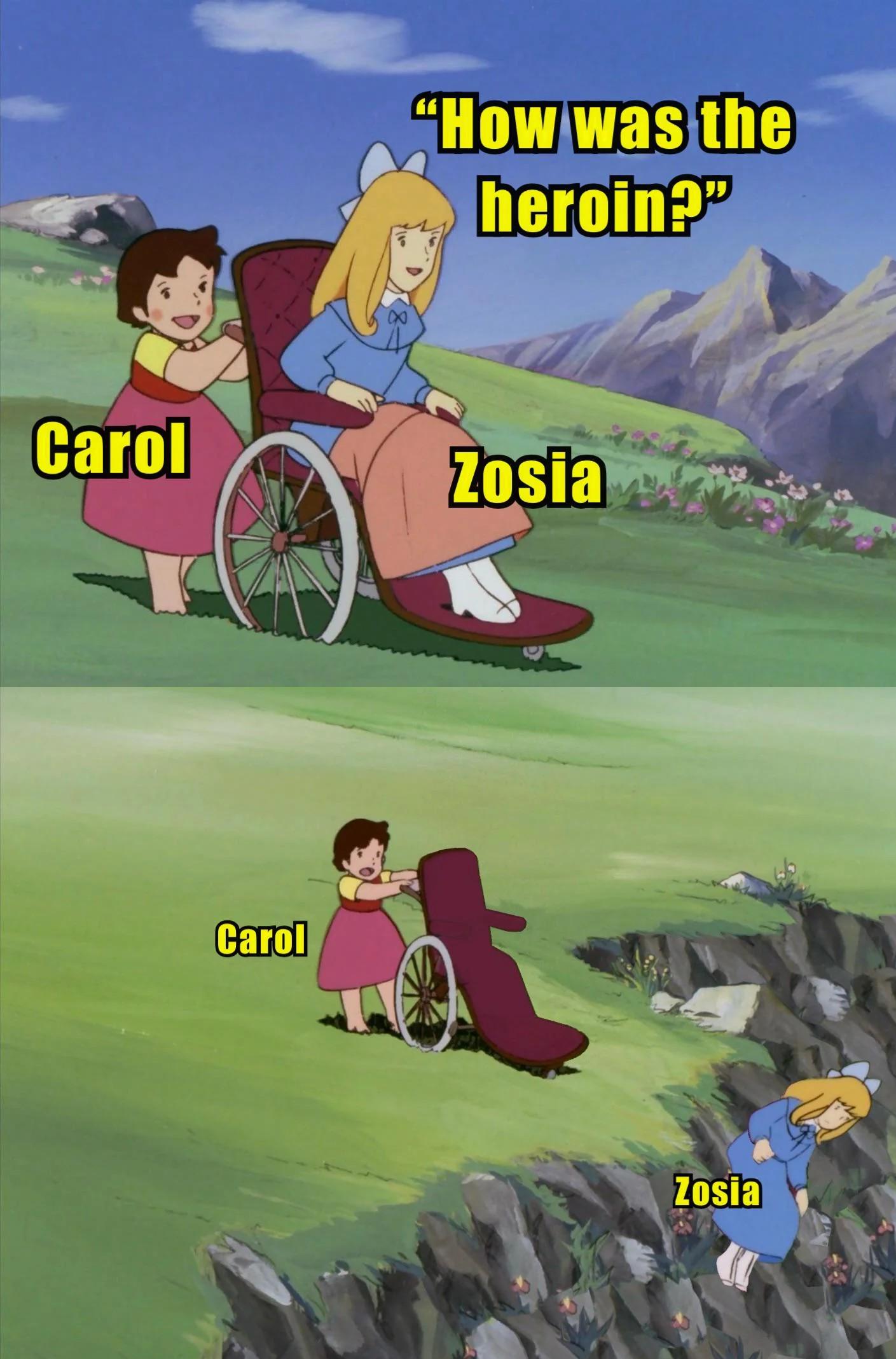 A meme about minor plot details of the show 