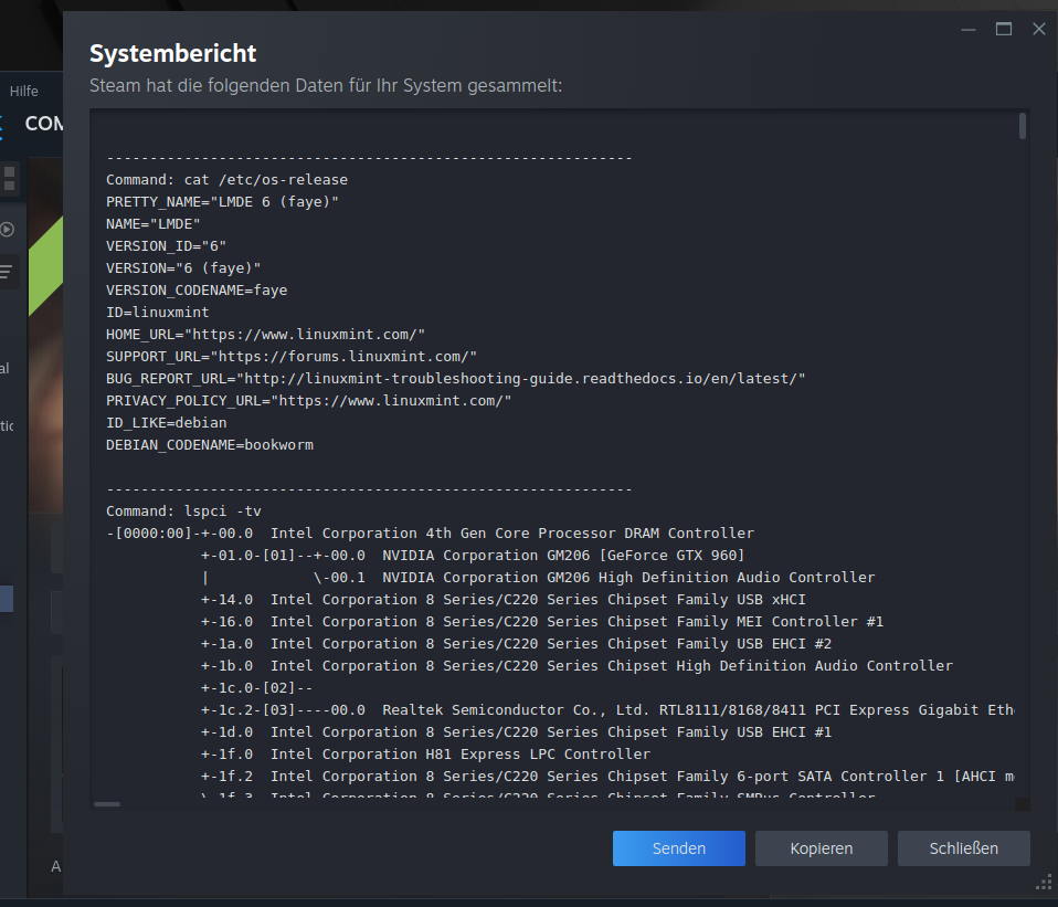 Lets send Steam Support our LINUX System-Report so they know we exist! :D